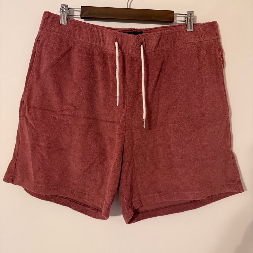 Abercrombie & Fitch Men's Terry Cloth Drawstring‎ Waist Shorts Relaxed Fit Sz XL